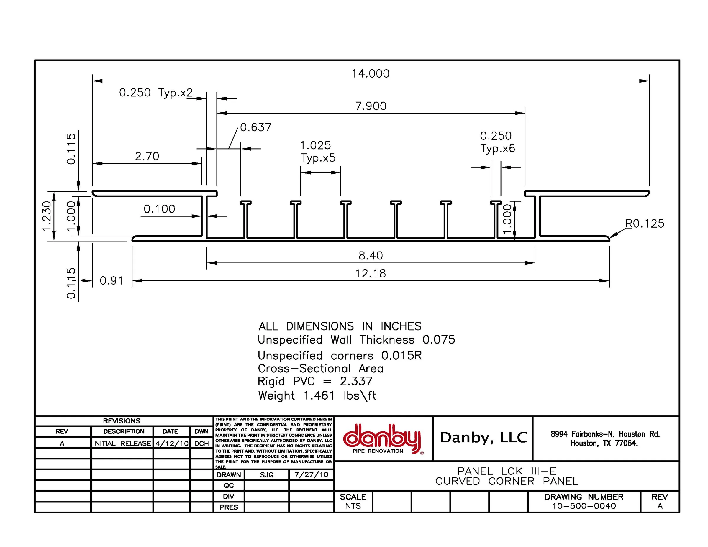 Curved Corner Profile PL3E