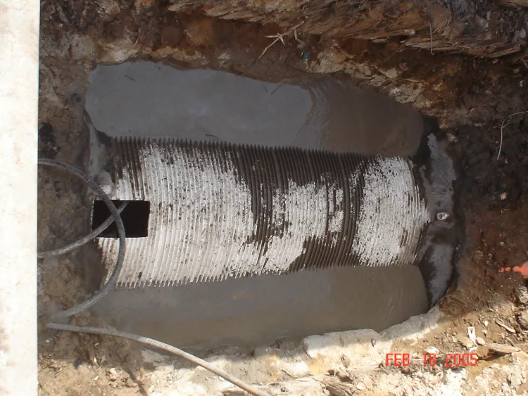 Grouting Access Pit From Outside