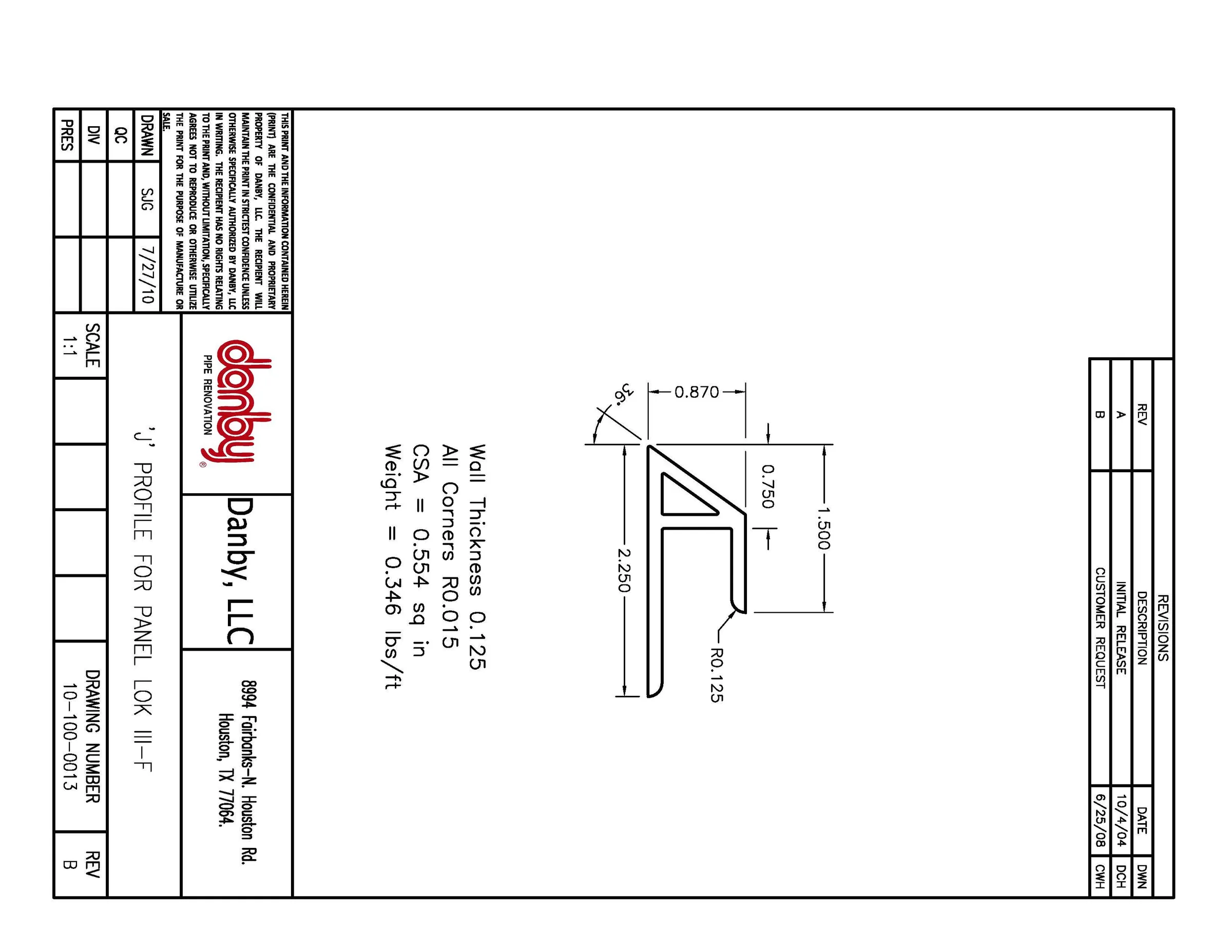 J Profile PL3E 0.57"