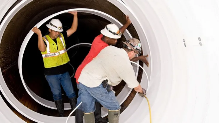 90” Brick Rehabilitation - 401 M Street - Waterfront Mall Washington, DC - Over 100 Year Old Pipe – photo 5